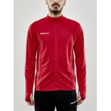 Craft Training Jacket Evolve Full Zip - durable mid-layer jacket made of stretch material - red Men